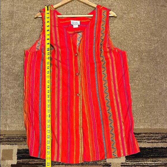 Vibrant Striped Button Down Shirt - Picture 9 of 9